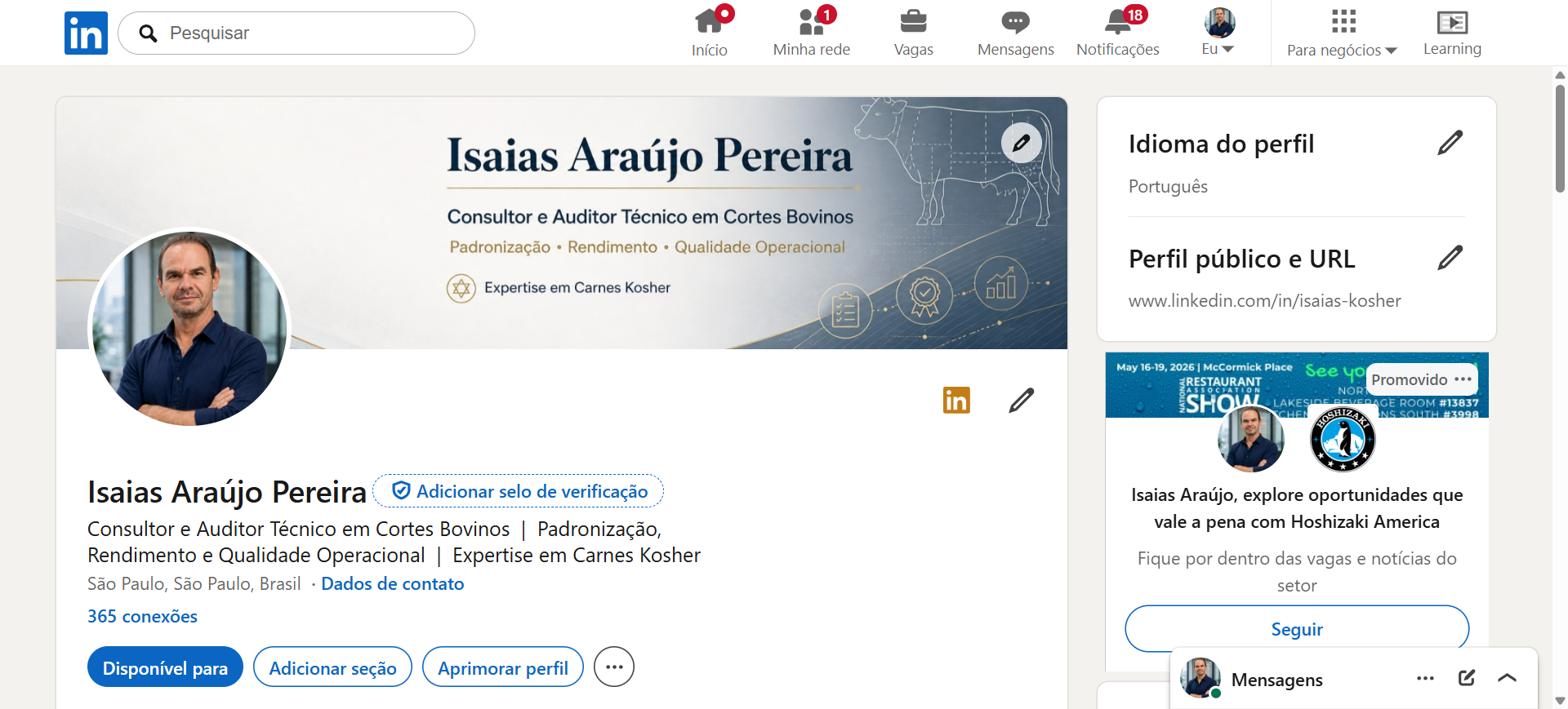 LinkedIn presence