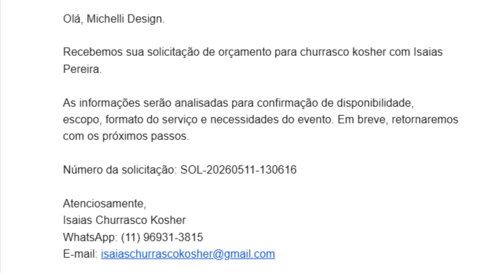 Lead confirmation email